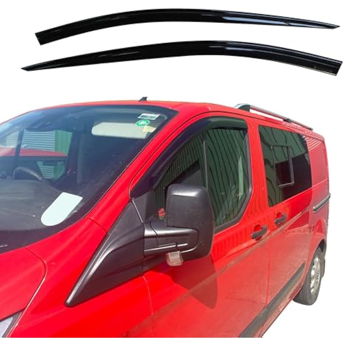 Auto Clover Wind Deflectors for Ford Transit Custom 2012+ | 2-Piece Set