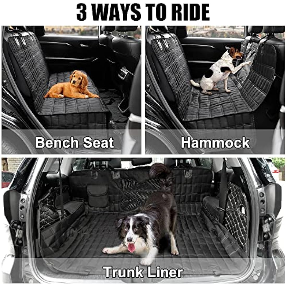 Plutus Pet Dog Car Seat Cover | Waterproof Hammock with Mesh Window