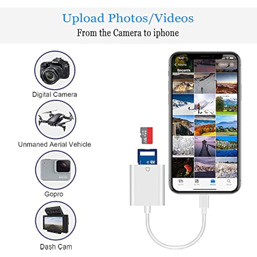 Apple MFi Certified Lightning to SD Card Reader for iPhone