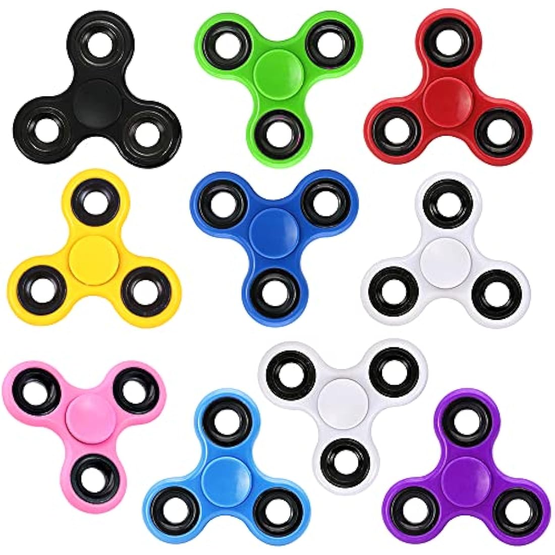 10 Pack Fidget Spinner Set – Alloy Sensory Stress Toys