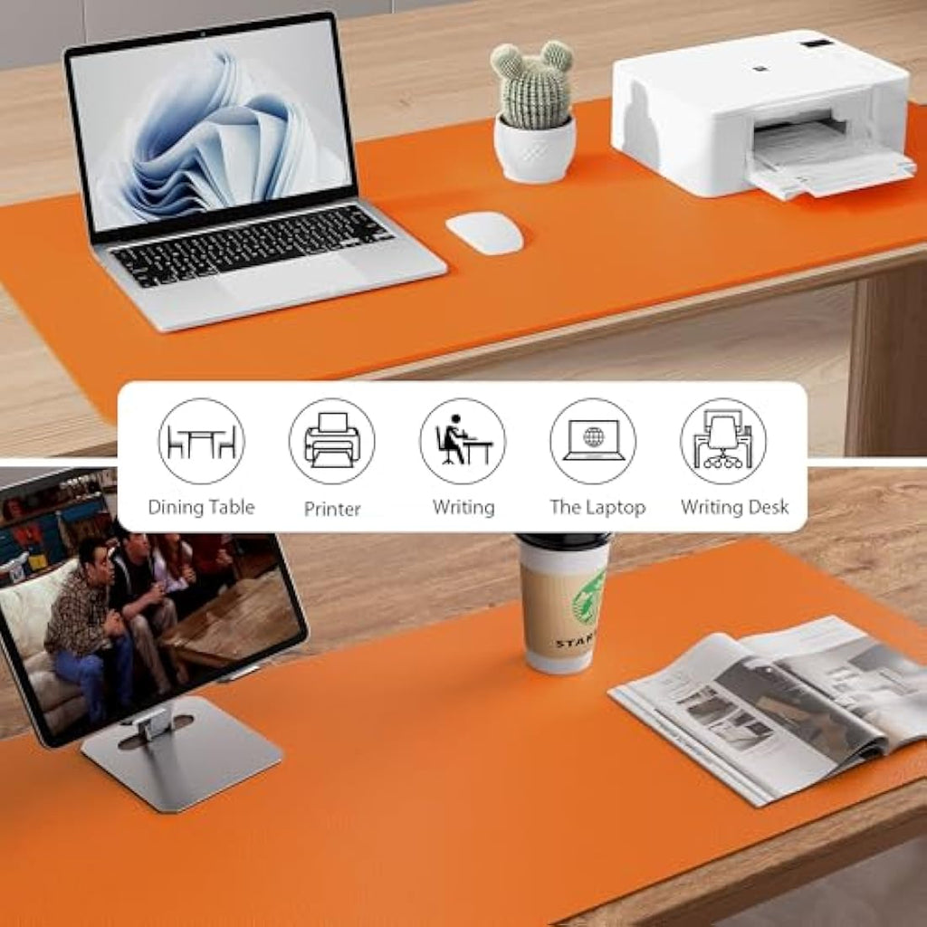 Aothia PU Leather Desk Mat – Non-Slip Waterproof Office Pad, 60x35cm