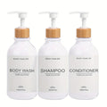 Jolof Store Bathroom Soap Dispenser Set | 3 Refillable 500ml Bottles