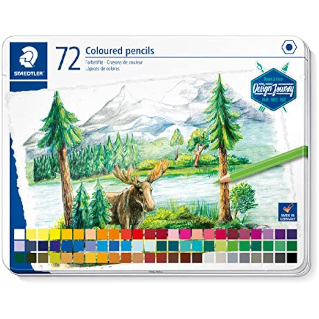 Staedtler Design Journey Colouring Pencils | Artist Drawing Set - 72 Tin