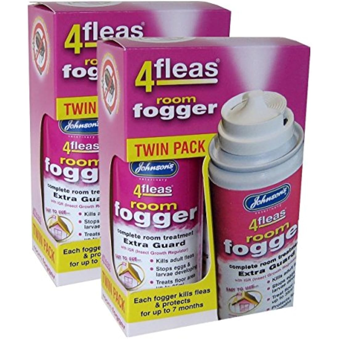 Johnson's Veterinary Flea Killer Room Fogger – 2 Pack Multi Treatment