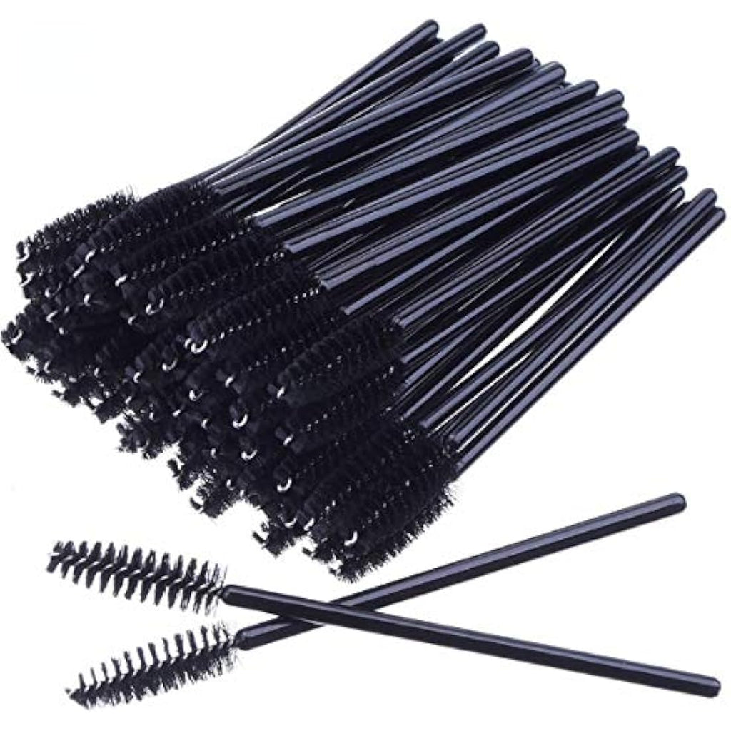 Jolof Store 50 PCS Disposable Eyelash Brushes | Mascara Wands - Black