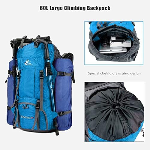 60L Waterproof Hiking Backpack – Lightweight Camping Rucksack