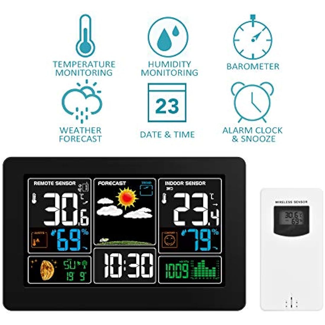 Kalawen Wireless Weather Station | Digital Barometer & Humidity Monitor