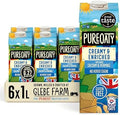 Glebe Farm PureOaty Barista Oat Milk – Gluten Free & Enriched, 6 x 1L