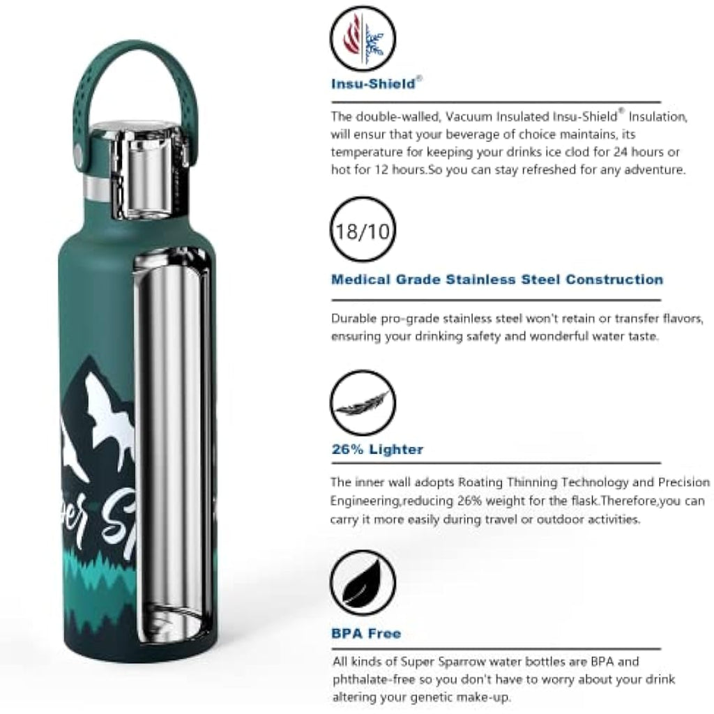 Super Sparrow Ultralight Insulated Stainless Steel Water Bottle | 18/10