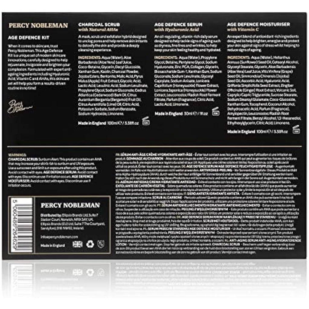 Percy Nobleman Age Defence Kit – 3-Step Men's Skincare Gift Set