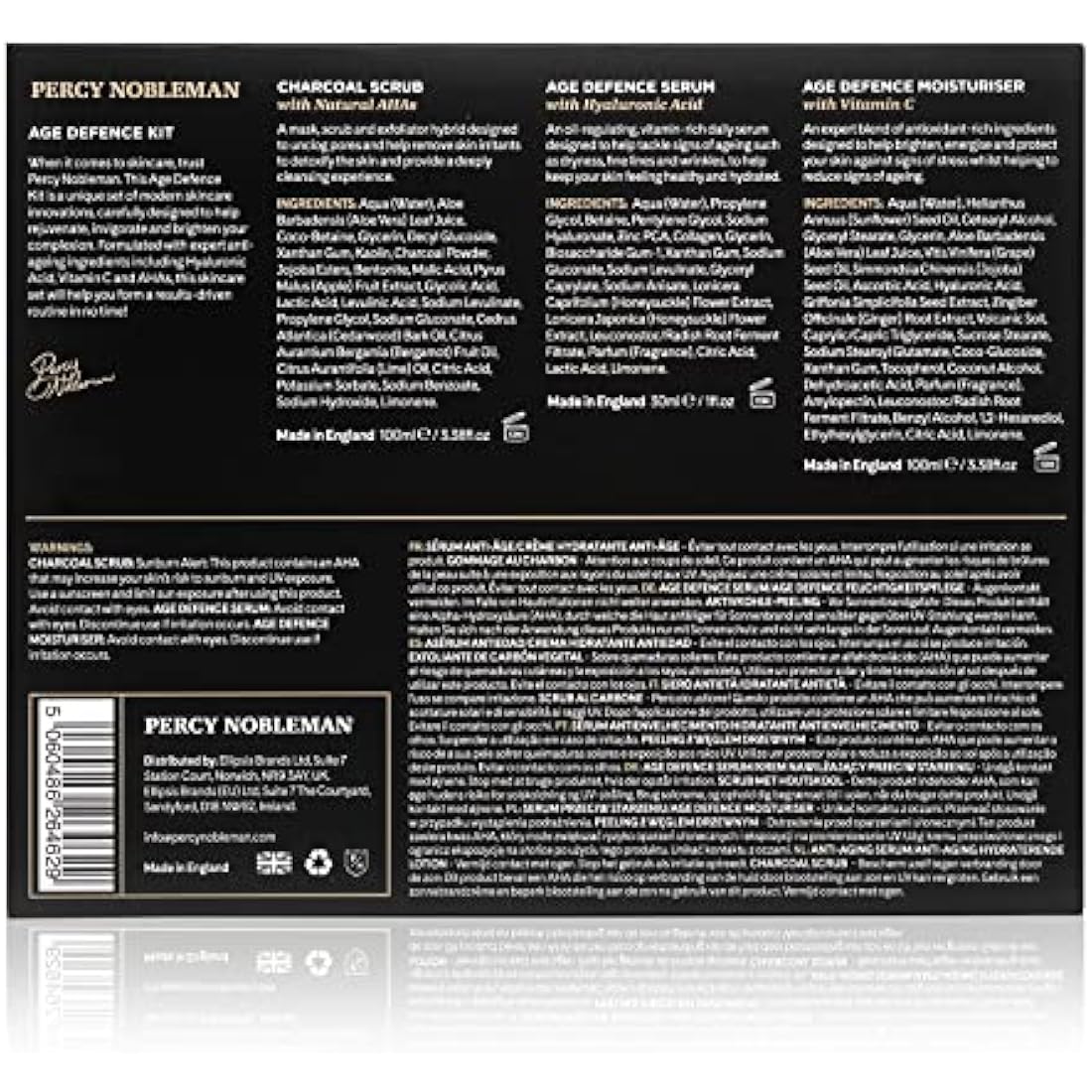 Percy Nobleman Age Defence Kit – 3-Step Men's Skincare Gift Set