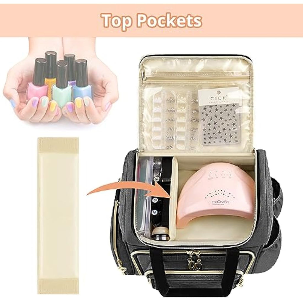 Jolof Store Nail Polish Organiser – 70 Bottle Double Layer Case, Grey