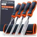 Presch 4-Piece Wood Chisel Set with Bag - Professional Steel Tools