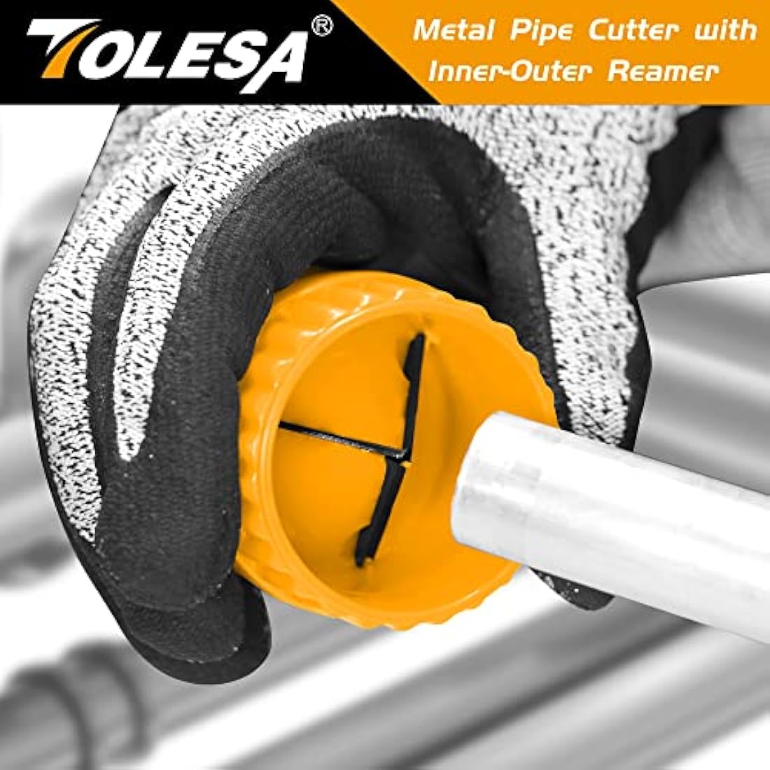 TOLESA Heavy Duty Pipe Cutter 5-50mm with Deburring Tool for Copper