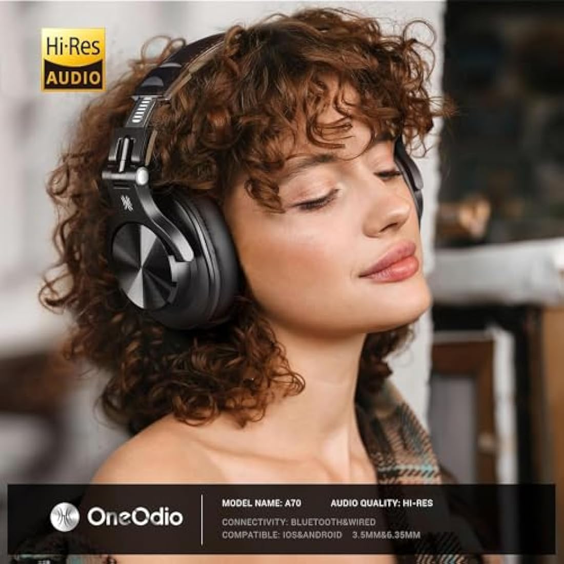 OneOdio A70 Over Ear DJ Headphones | 72H Wireless Studio Monitor
