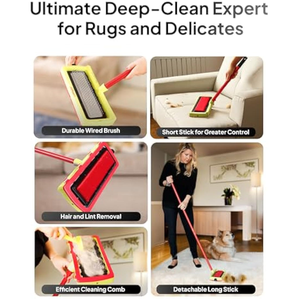 LeBRUSH 2.0 Pet Hair Remover Broom – Carpet Rake with Extendable Handle