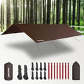JAICOM Waterproof Camping Tarp | 3x5m PU3000mm UV Shelter - Brown