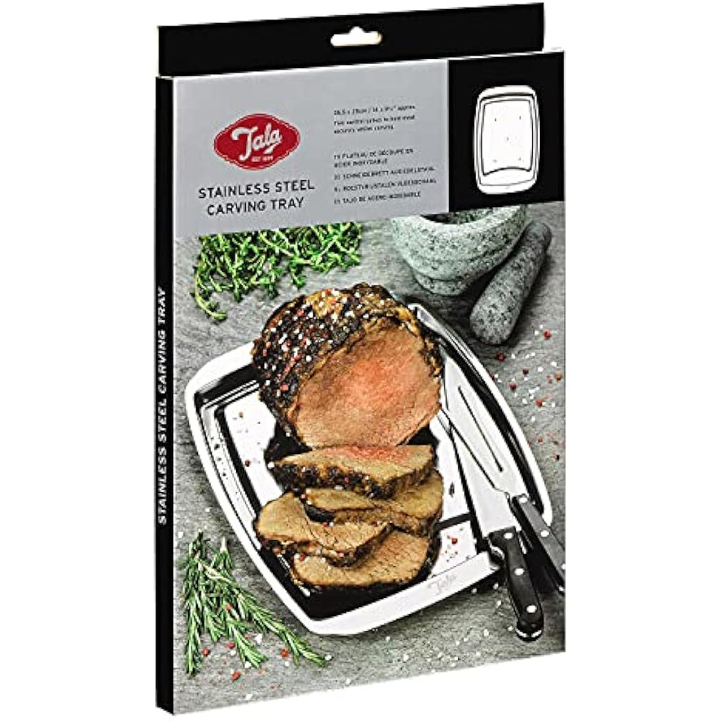 Tala Stainless Steel Carving Tray with Spikes for Meat – 35.5cm