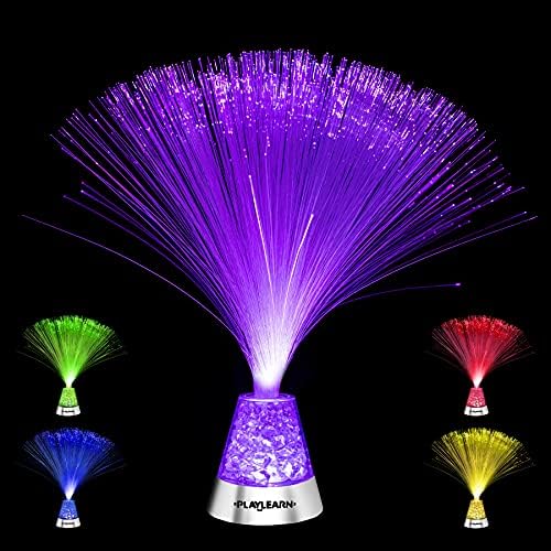 Playlearn Fibre Optic Colour Changing Lamp – Crystal Base Mood Light