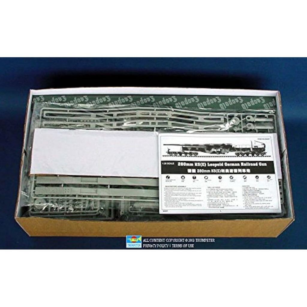 Trumpeter 1:35 German K5E Leopold Railroad Gun Military Plastic Model Kit