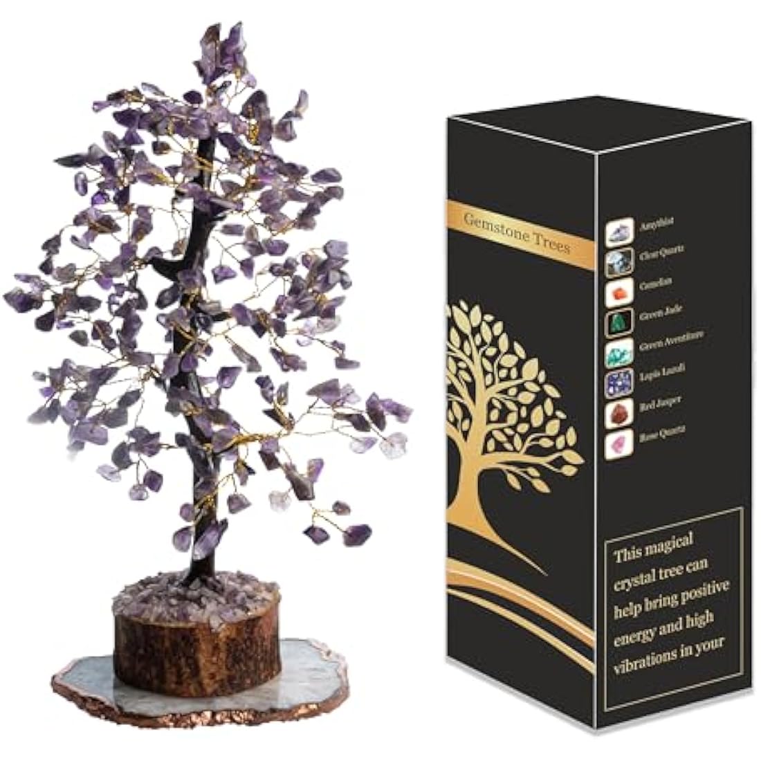 Amethyst Crystal Tree – Handmade Feng Shui Money Tree Decor