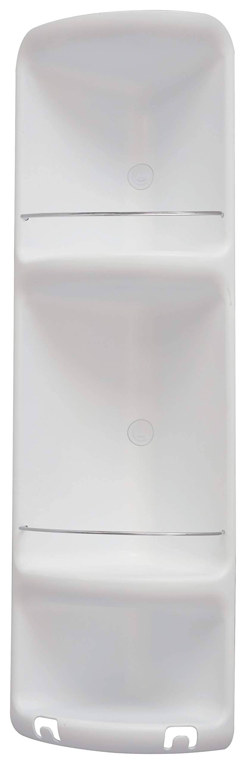 Gedy Grande Shower Caddy – White Metal and Resin Bathroom Storage
