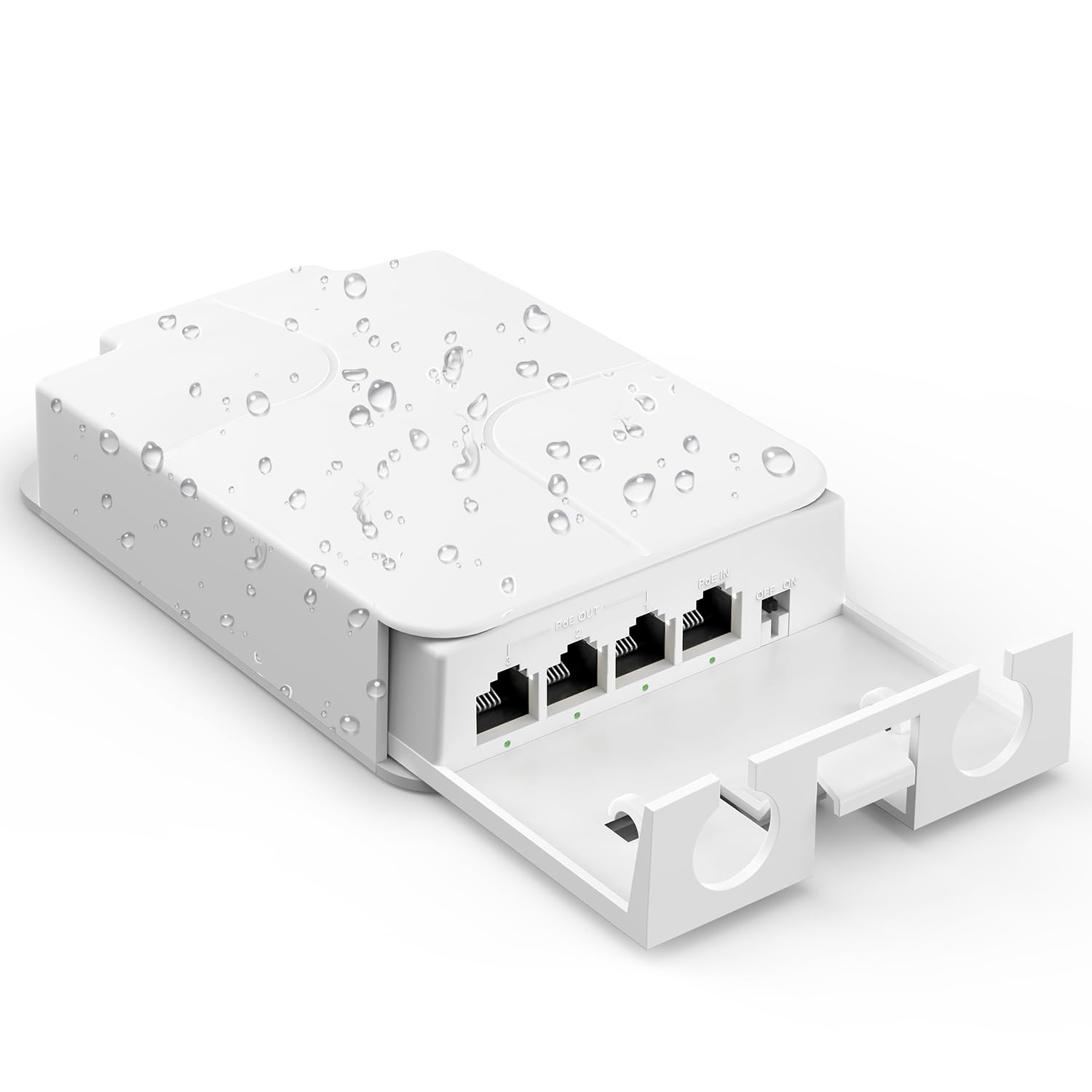 YuanLey Outdoor PoE Extender | 1 in 3 Out IP66 Waterproof Repeater