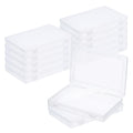 PATIKIL 9x6x1.2inch Clear Storage Box with Hinged Lid, 12Pack Plastic Stackable Rectangle Organizer Container for Beads Jewelry Small Items Art Craft - image 1