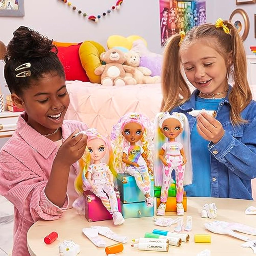 Rainbow High Colour & Create DIY Fashion Doll with Washable Markers