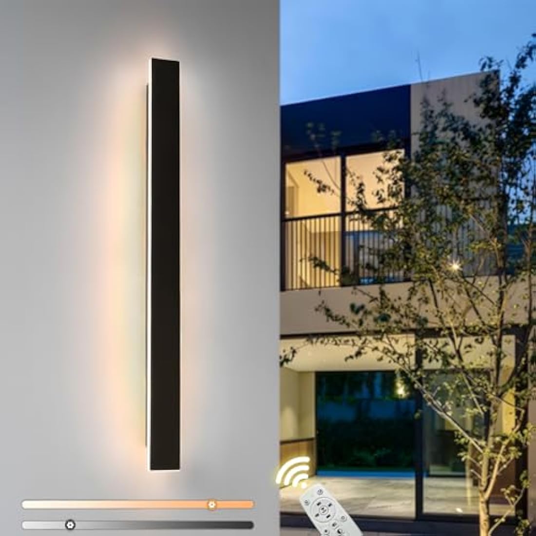 ZTWLEED Dimmable Outdoor Wall Light | 120CM IP65 Waterproof LED Lamp