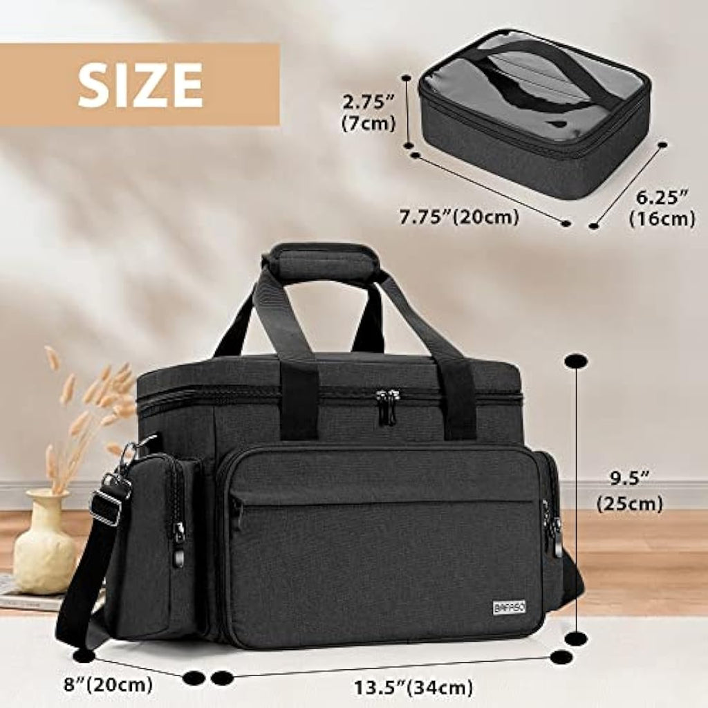 BAFASO Large Makeup Bag | Travel Cosmetic Organizer with 2 Pouches