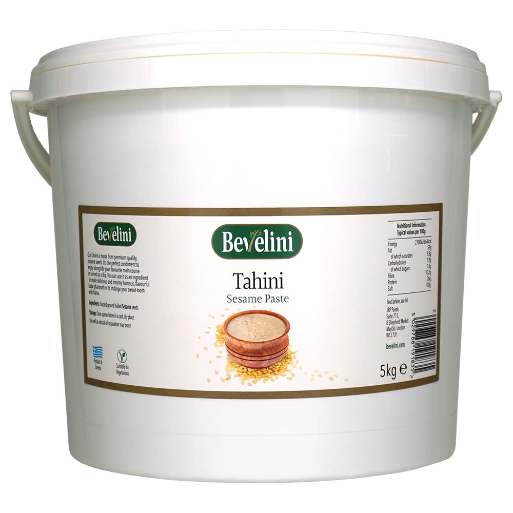 Bevelini Tahini Sesame Paste – 5kg Bulk Pack for Catering and Hummus