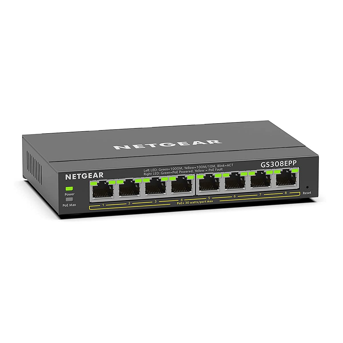 NETGEAR GS308EPP 8-Port Gigabit Ethernet Plus PoE+ Switch (123W)