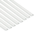 D-Line Mini Cable Trunking | Half Round Self-Adhesive Wire Cover - White