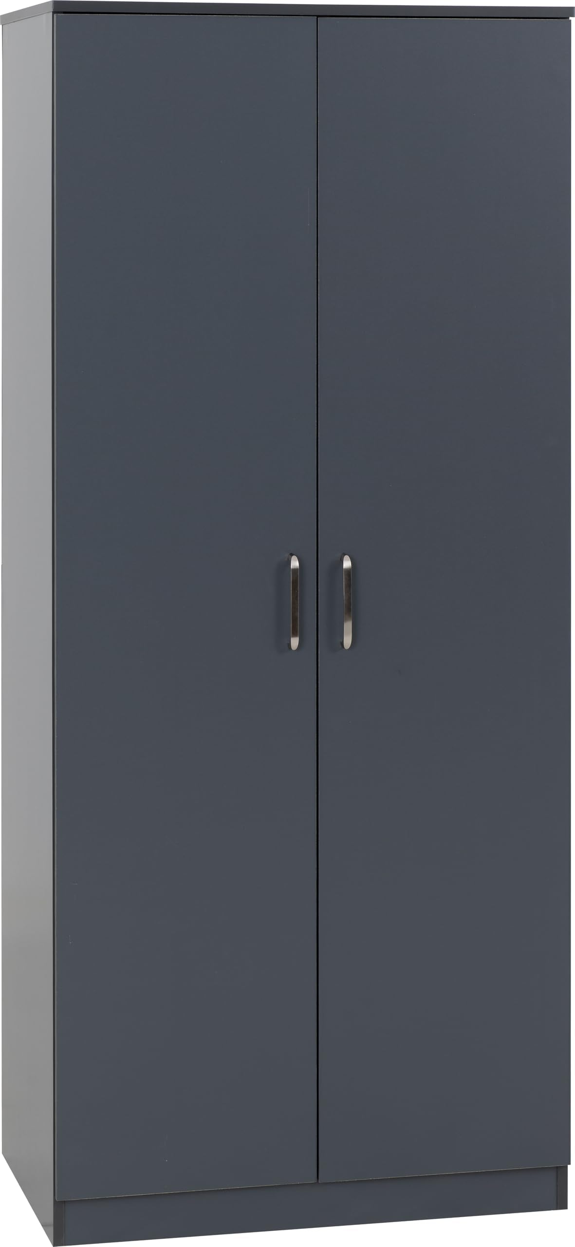 Seconique Dakota 2 Door Wardrobe – Dark Grey Minimalist Bedroom Storage