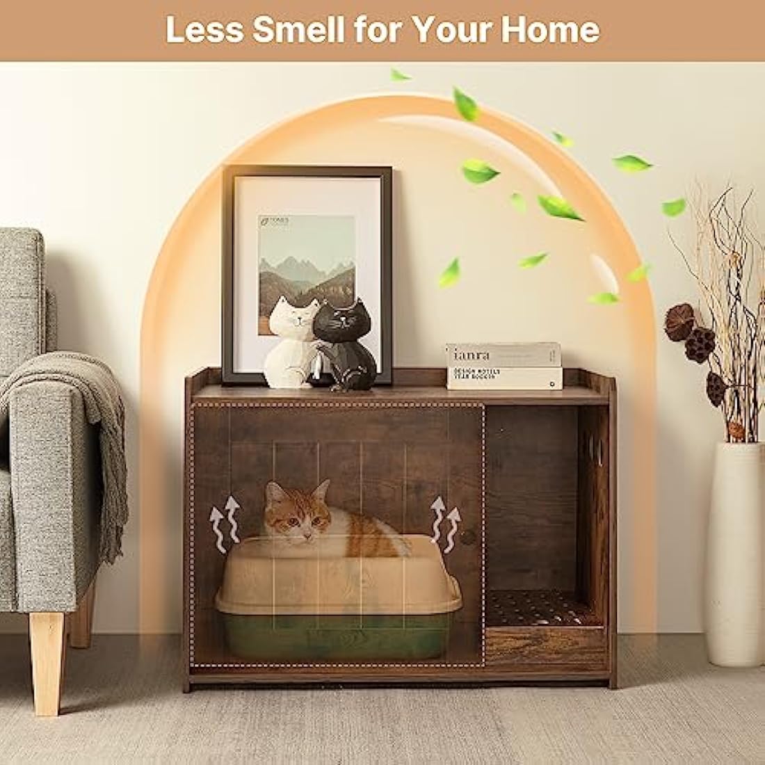Wooden Cat Litter Box Enclosure – Hidden Indoor Cat House