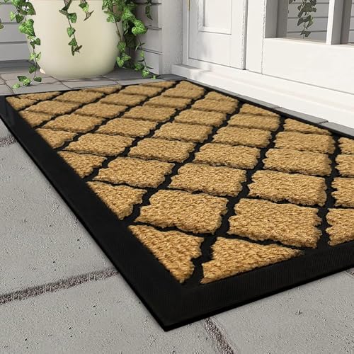 Qingbei Rina Heavy Duty Outdoor Door Mat – 80x120cm Non-Slip Entrance Mat
