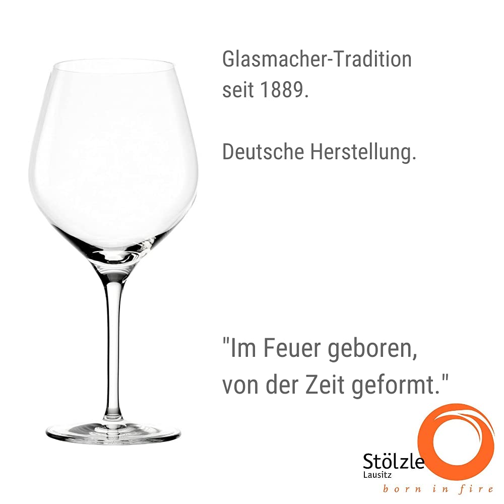 Stölzle Lausitz Exquisit Burgundy Red Wine Glasses - 650ml Crystal Set of 6