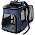 Lekesky Expandable Cat Carrier Backpack | Breathable Pet Rucksack - Blue