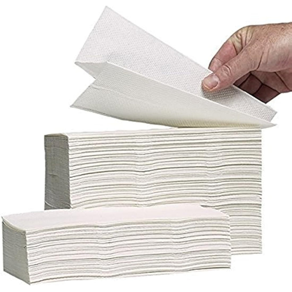 Jolof Store C-Fold Paper Hand Towels | 2-Ply White Sheets | 2400 Pack