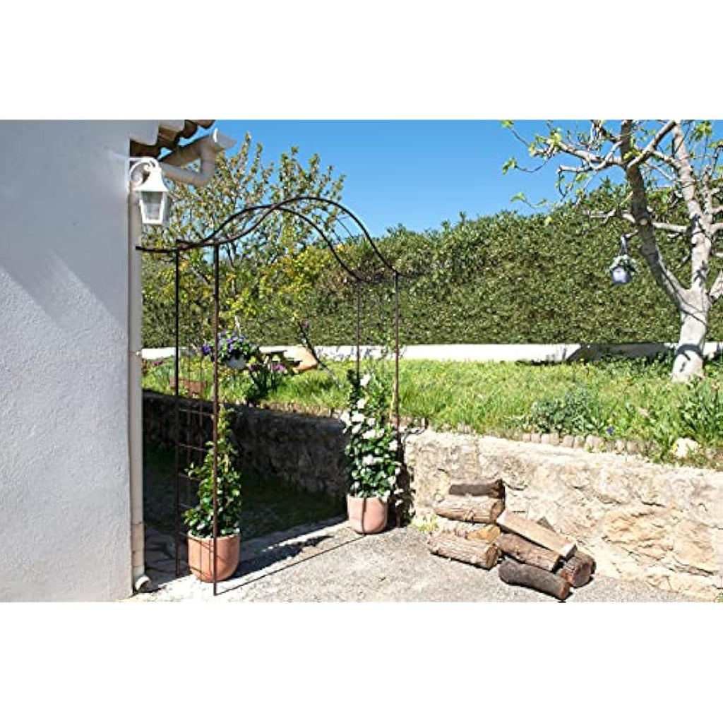 Louis Moulin Metal Garden Arch Gate – Aged Iron Trellis, 200 x 250 cm