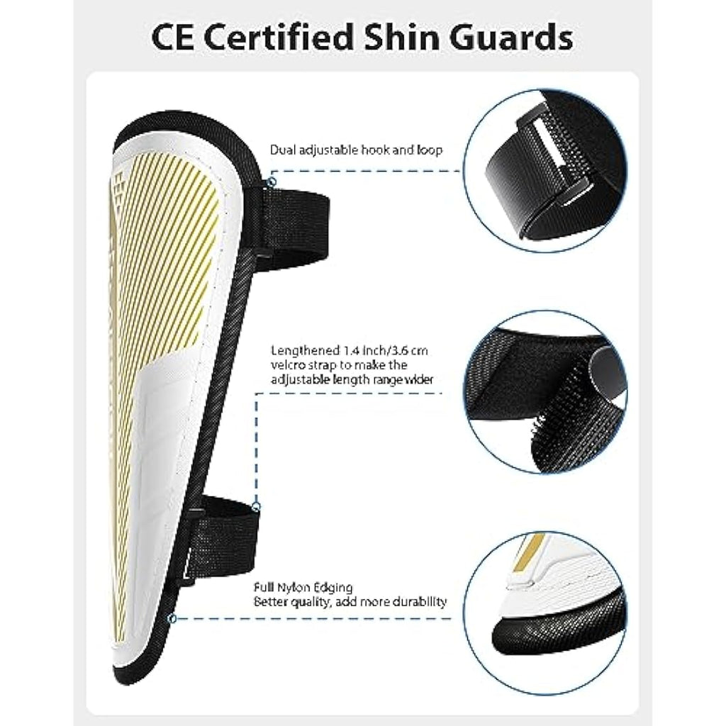 AirsFish Kids Soccer Shin Guards – CE Certified Breathable Shin Pads