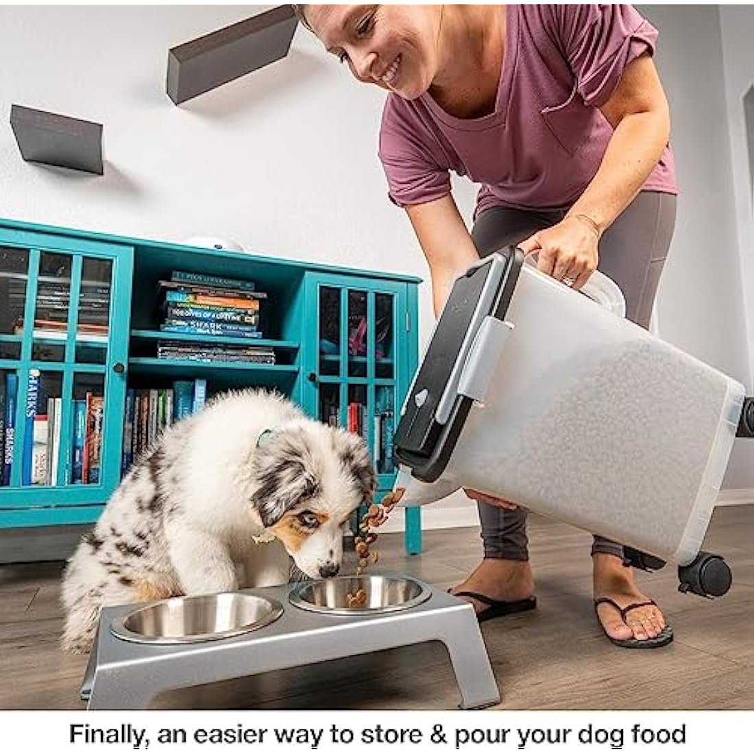 PetFusion Portable Pet Food Container – 10kg Heavy Duty Bin with Wheels