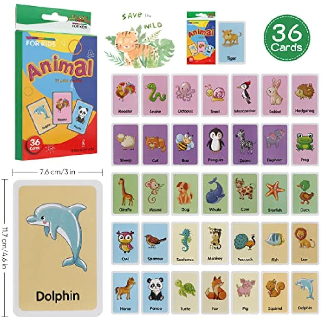 Leyun Kids Flash Cards | 144pc Early Learning Set for Toddlers Age 2-4
