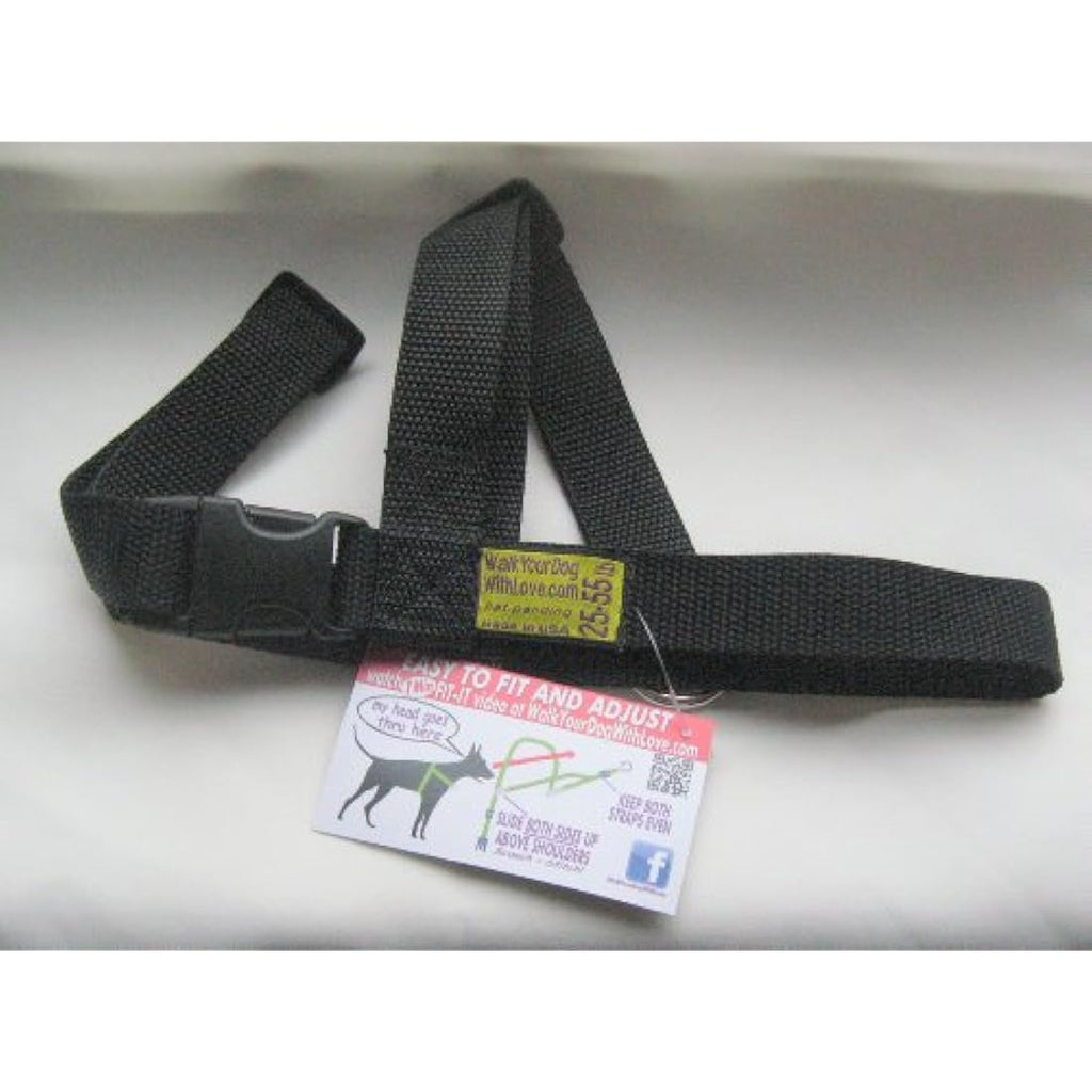 Walk Your Dog With Love No-Pull Dog Harness | Reflective Black (11-29kg)