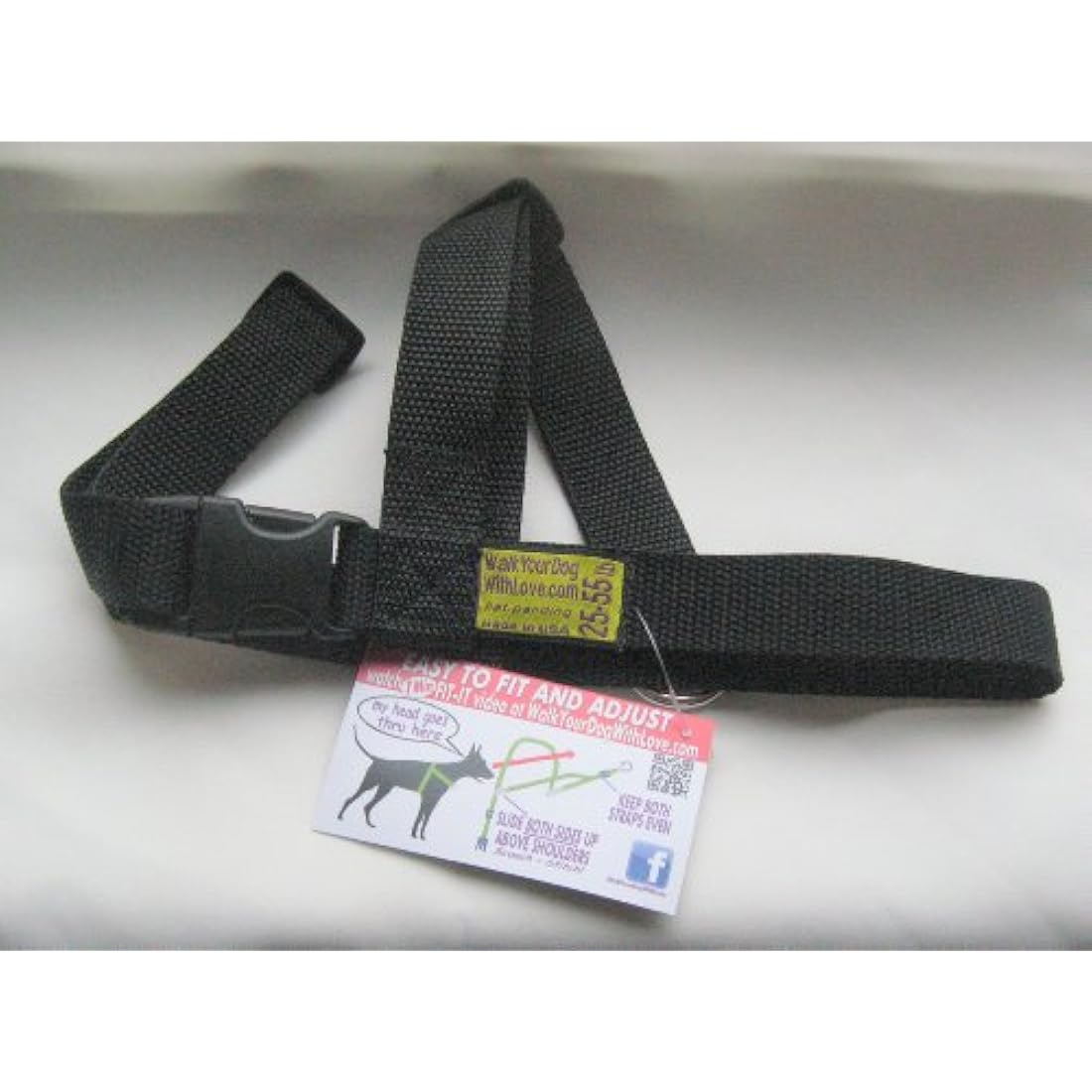 Walk Your Dog With Love No-Pull Dog Harness | Reflective Black (11-29kg)