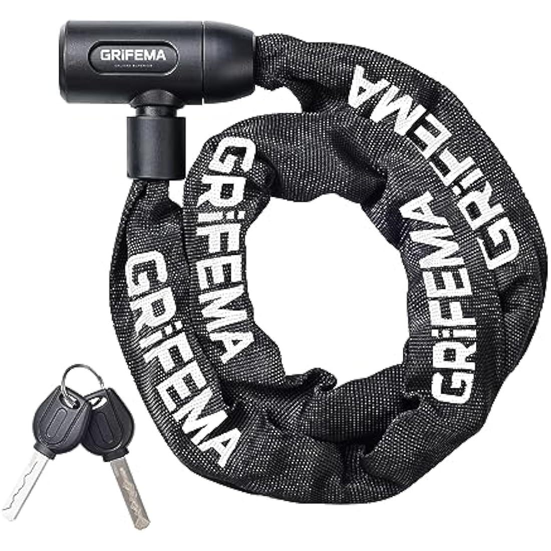 GRIFEMA Heavy Duty Bike Chain Lock – 120cm High Security with 2 Keys