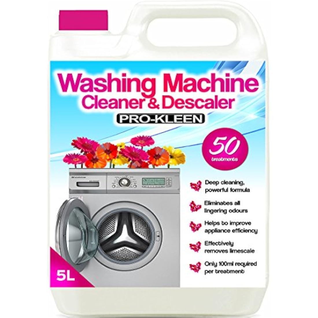 Pro-Kleen Washing Machine Cleaner and Descaler - 5 Litre - 50 Treatments