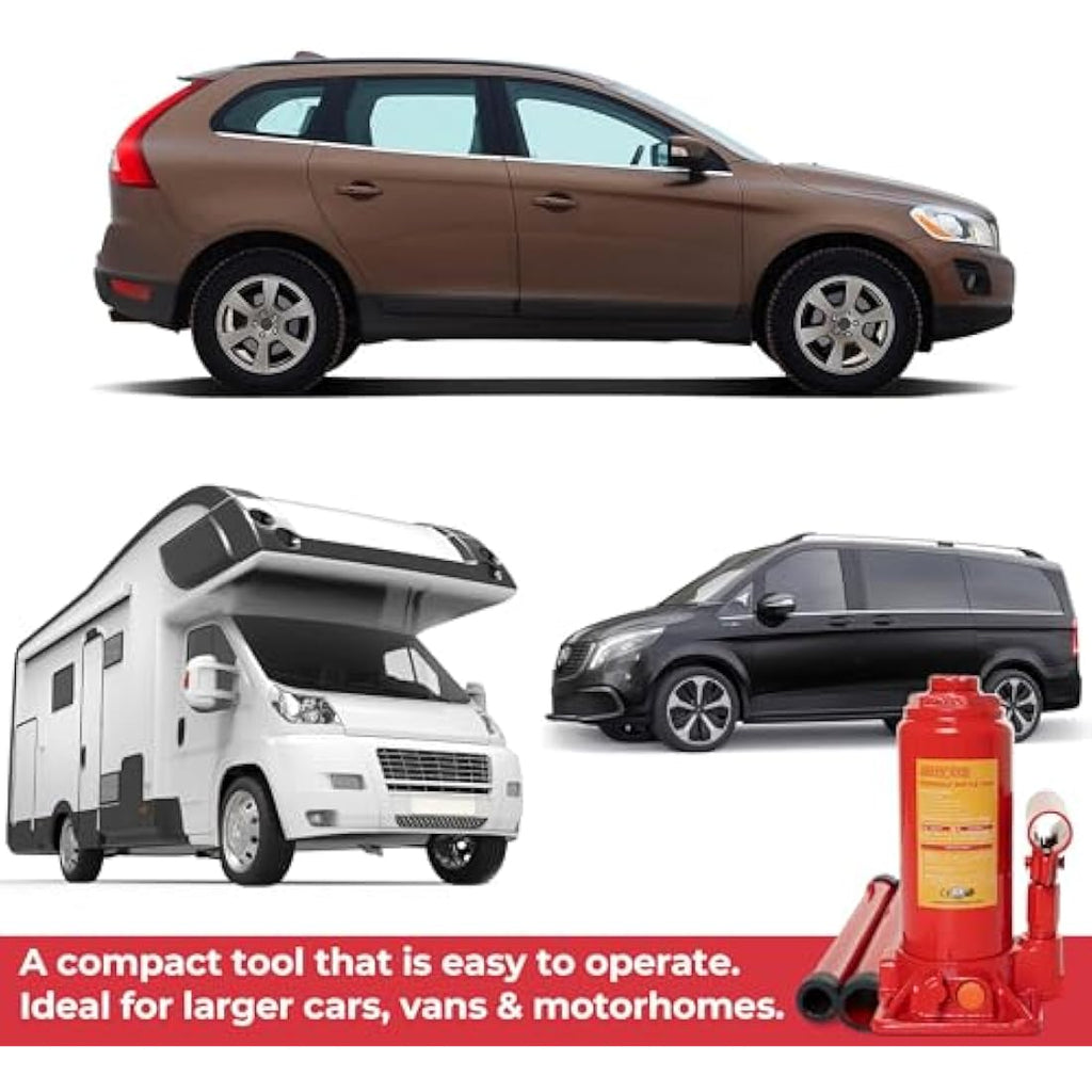 GADLANE 2 Tonne Hydraulic Bottle Jack - Alloy Steel for Cars & Vans