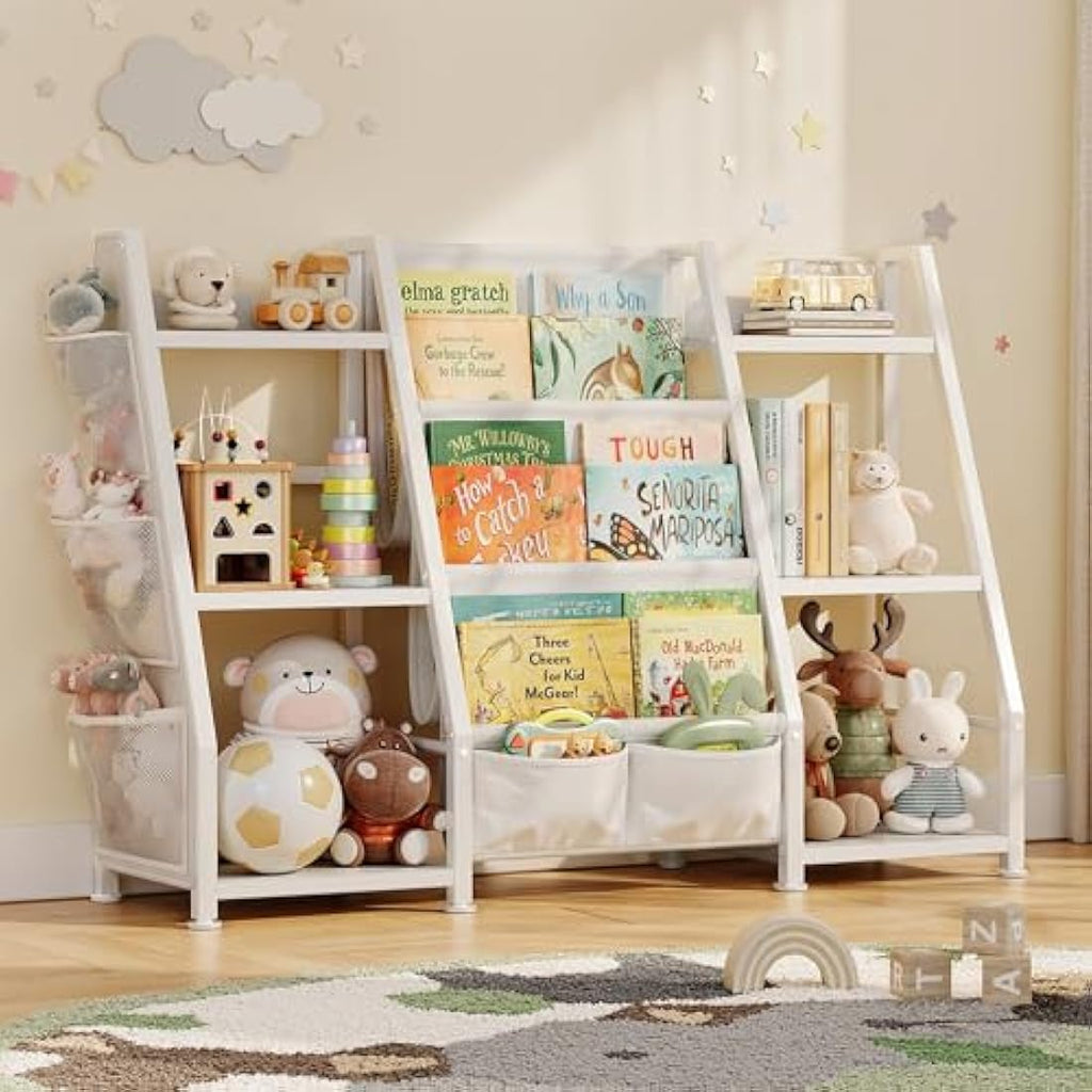 Kids Bookshelf & Toy Storage – 3-Tier Wooden Bookcase